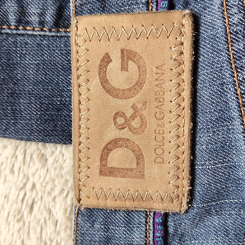 Vintage Y2K Dolce & Gabanna Boot-Cut jeans Size 30 blue purple - Picture 7 of 11